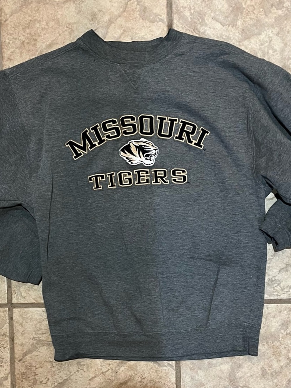 Missouri Tigers Gray Crewneck Sweatshirt